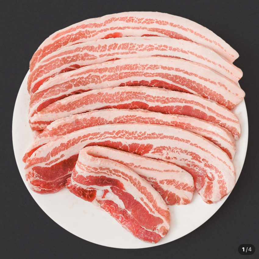 케이미트 삼겹살 1kg 9,900원 (원산지:스페인)