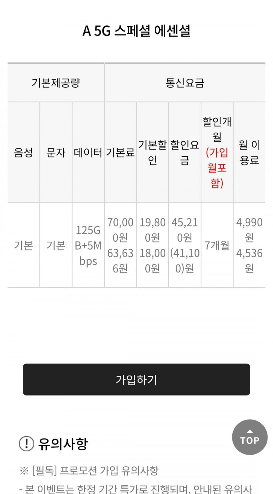 LG망 125기가+5M 7개월 4990원 외 2건 (다양/무료)