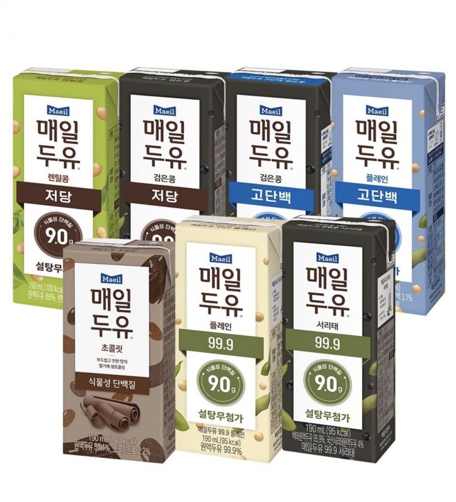 매일두유 고단백/검은콩 고단백 190ml 48팩 (네페 25,930원/무료)