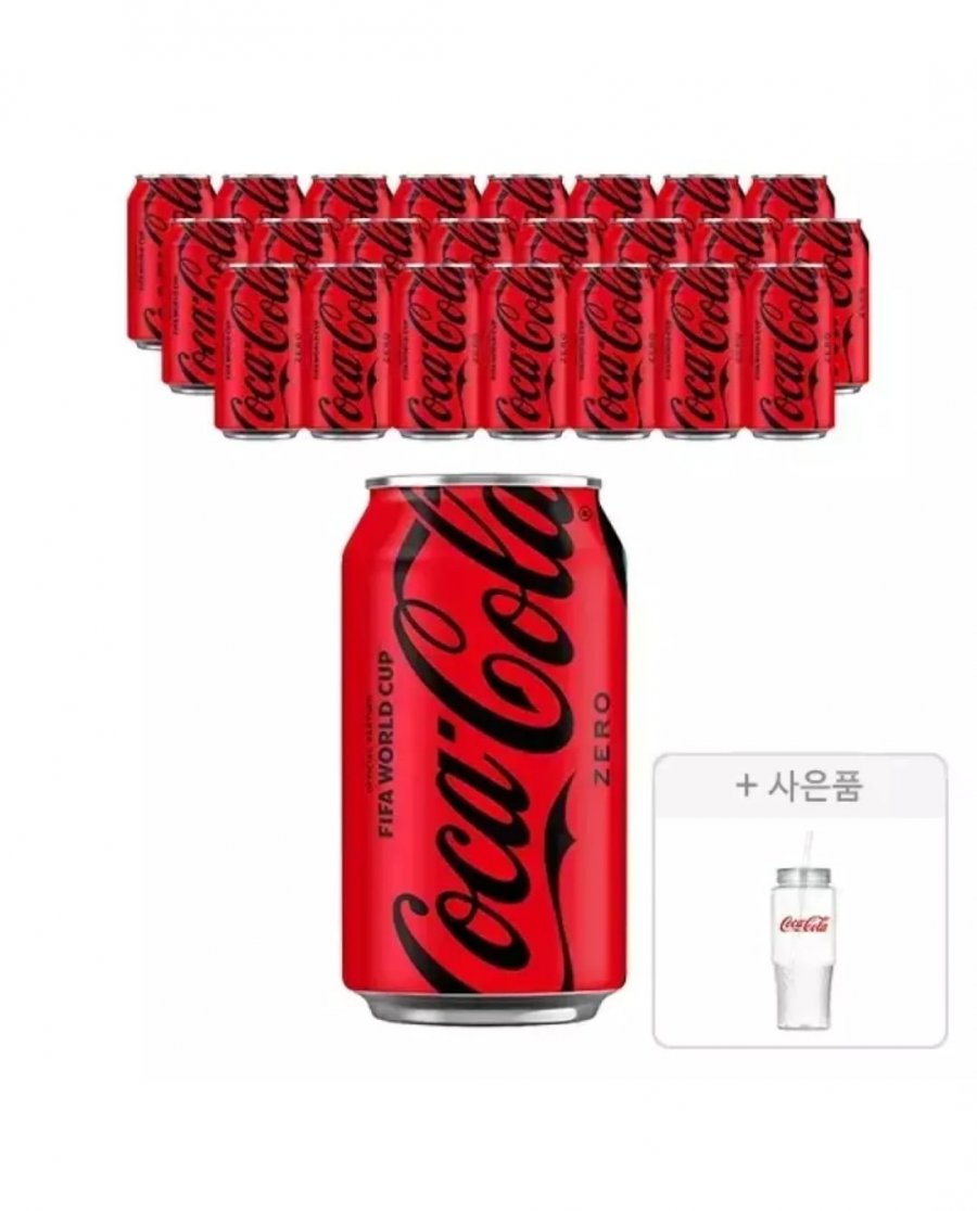 코카콜라 제로 350ml 24캔+콜드컵 (15,940원/무배)