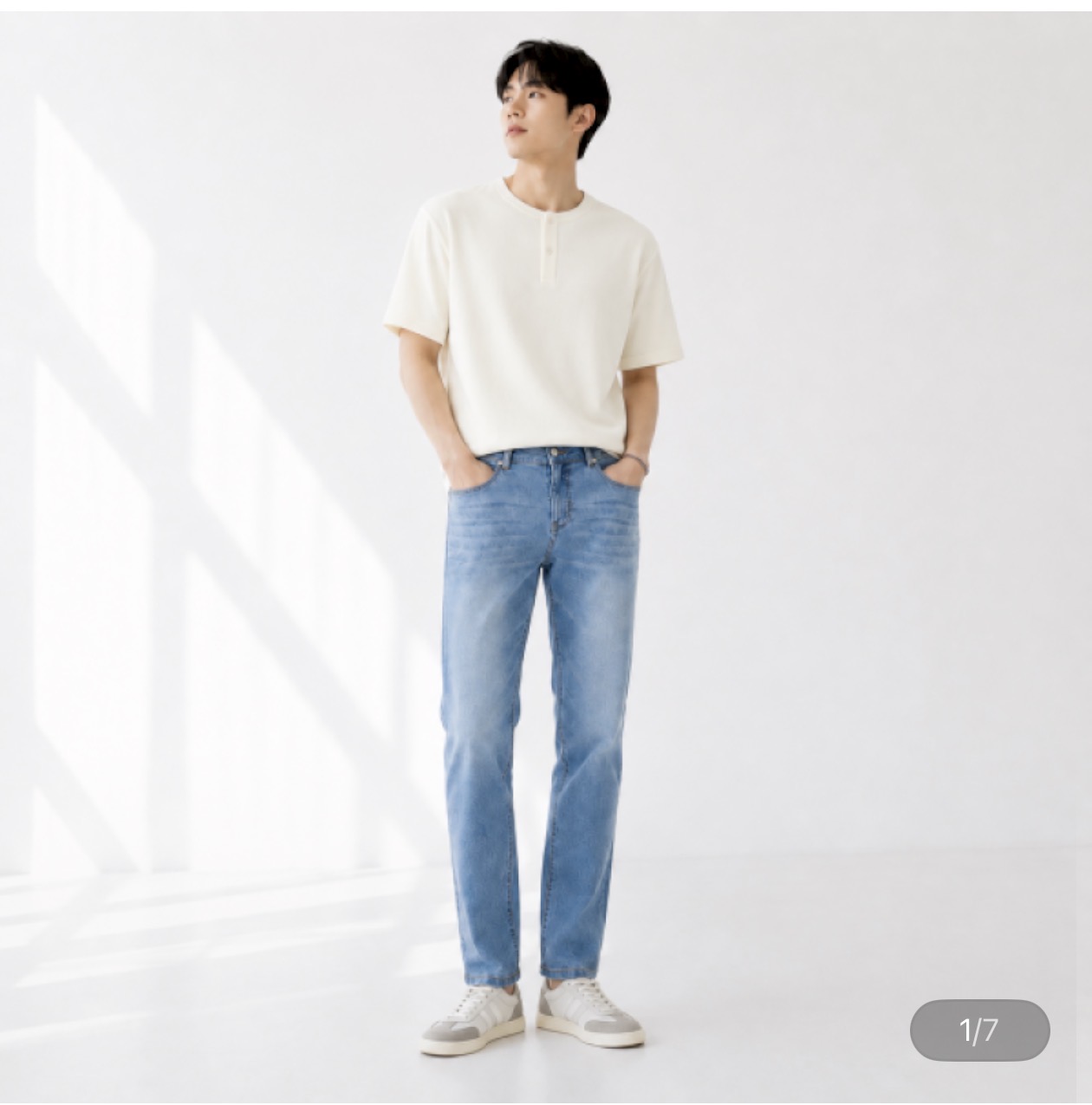 4WAY 스판 일자핏 여름데님 팬츠