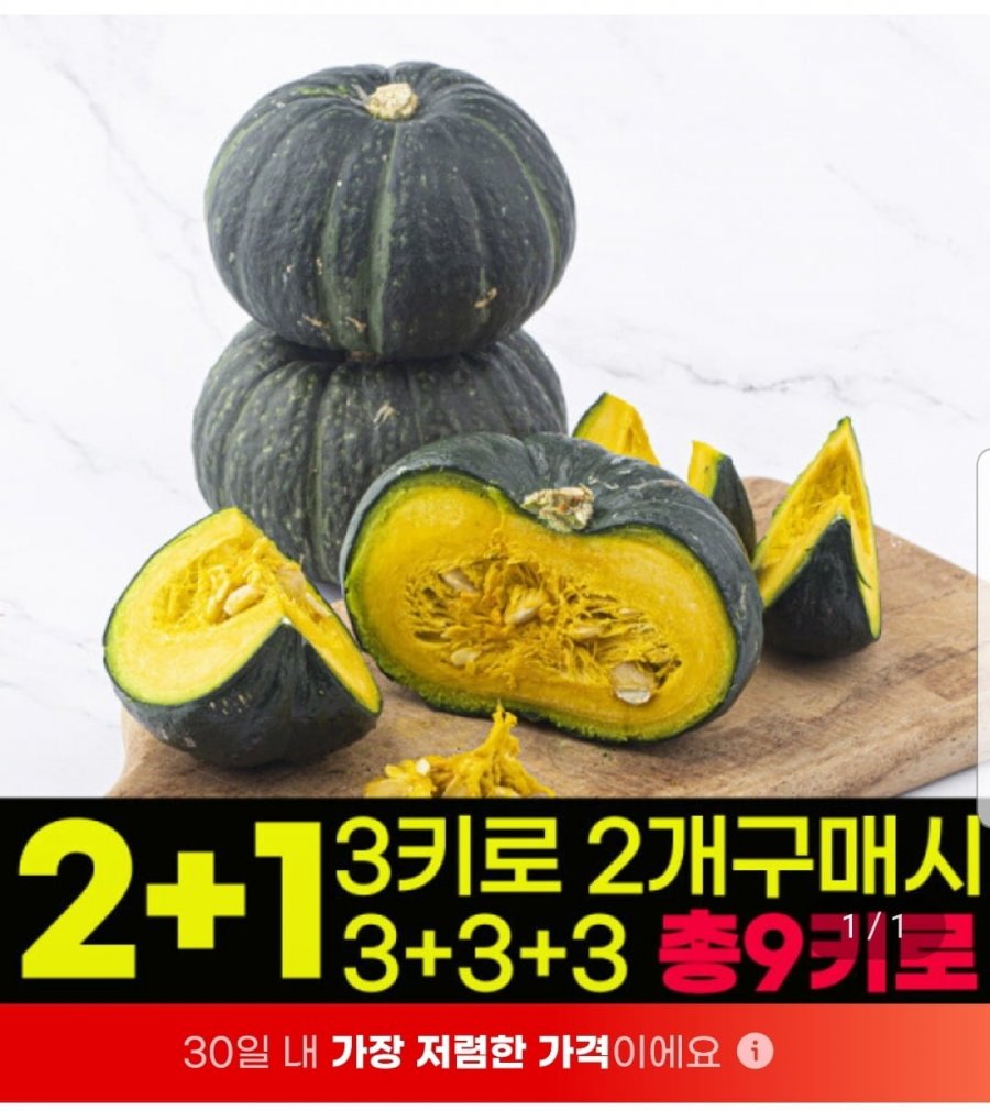 제주 직송 보우짱 밤단호박 3kg (8,930원/무료배송)