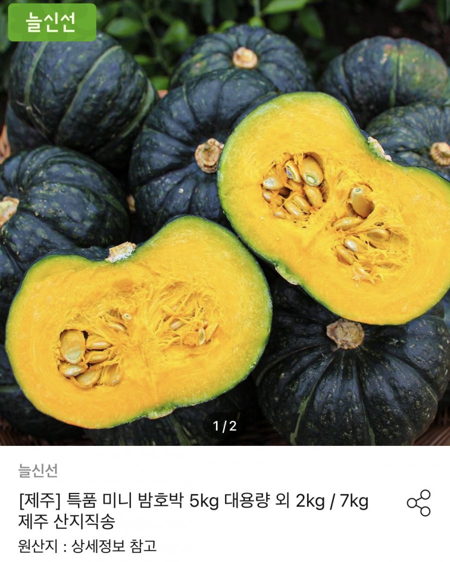 제주산 미니 단호박 5kg (12,150원/무료)