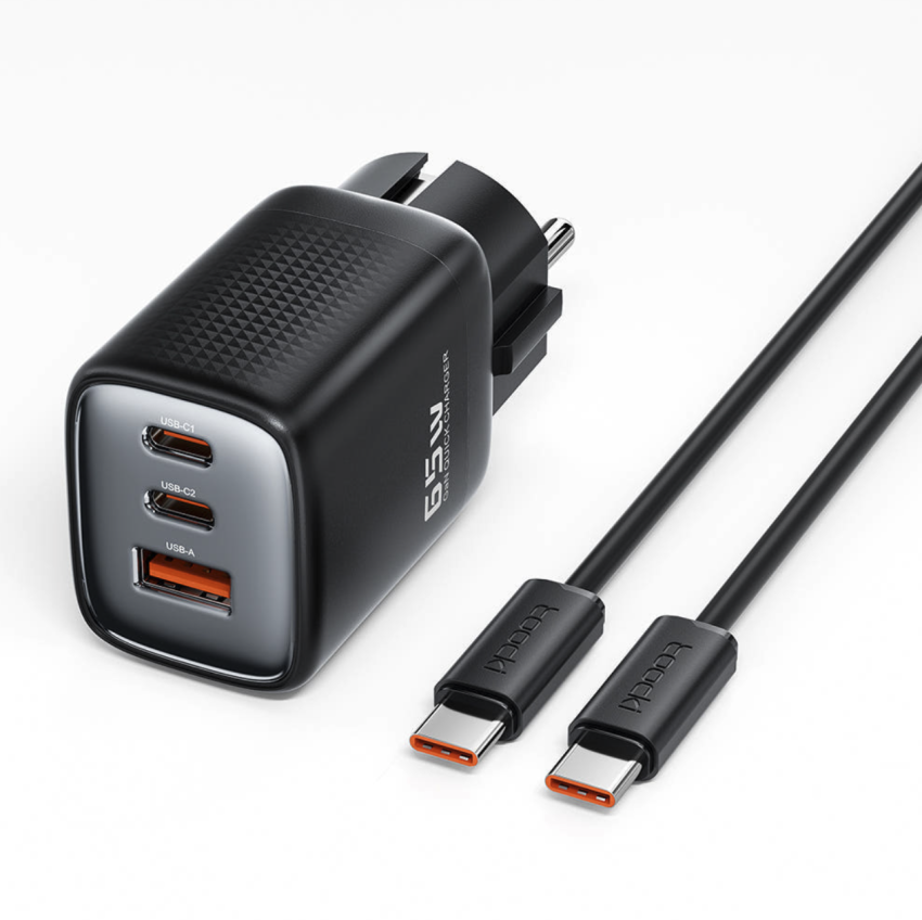 TOOCKI GAN 65W C 타입 3포트 케이블 포함 접지형 18,900원 (무배)