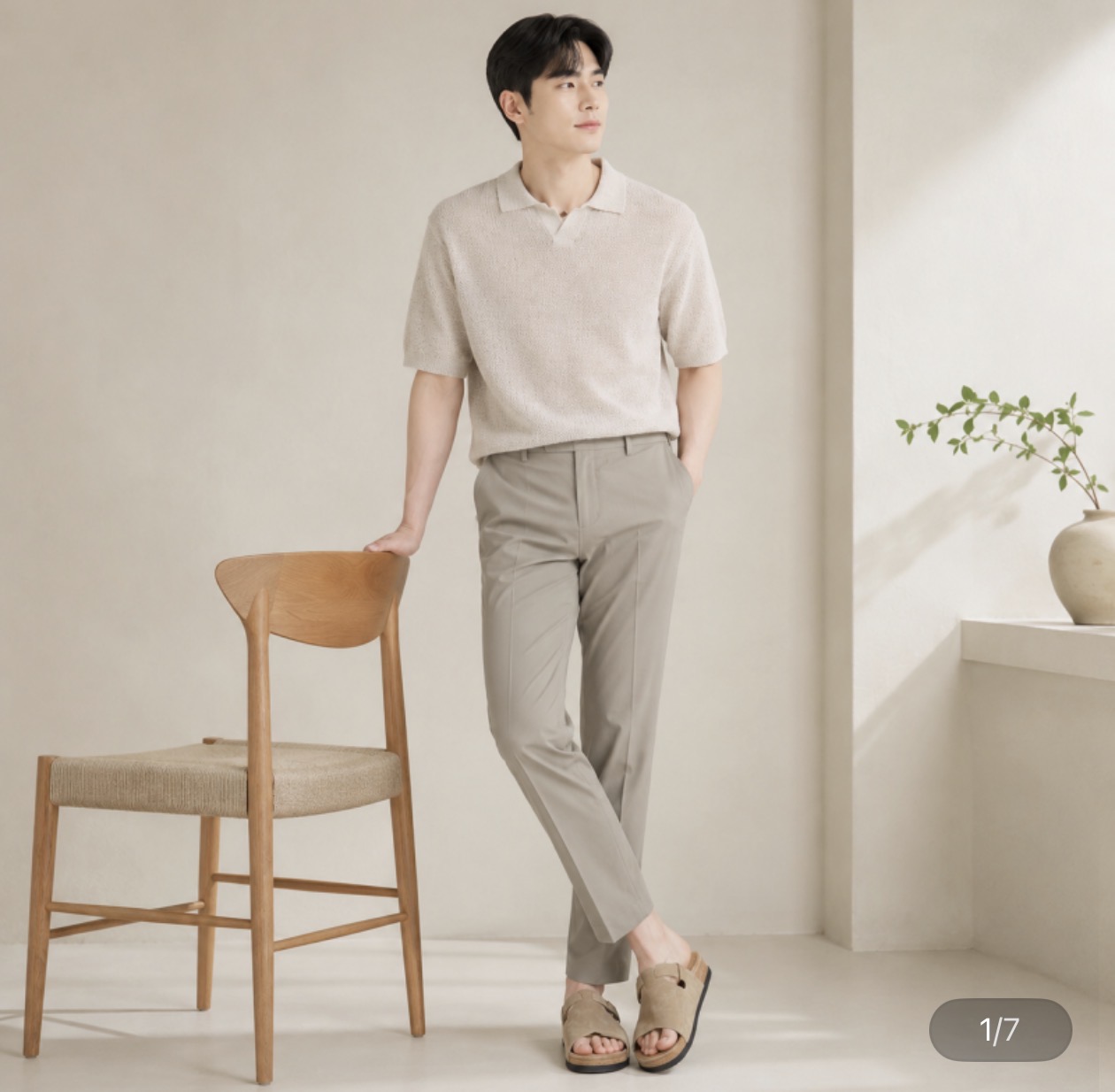 에어핏 면스판 히든밴딩 슬랙스