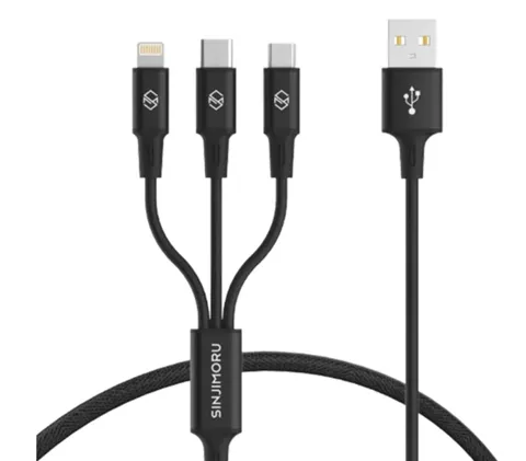 신지모루 3-in-1 고속 충전 케이블 0.7M 4,500원 무