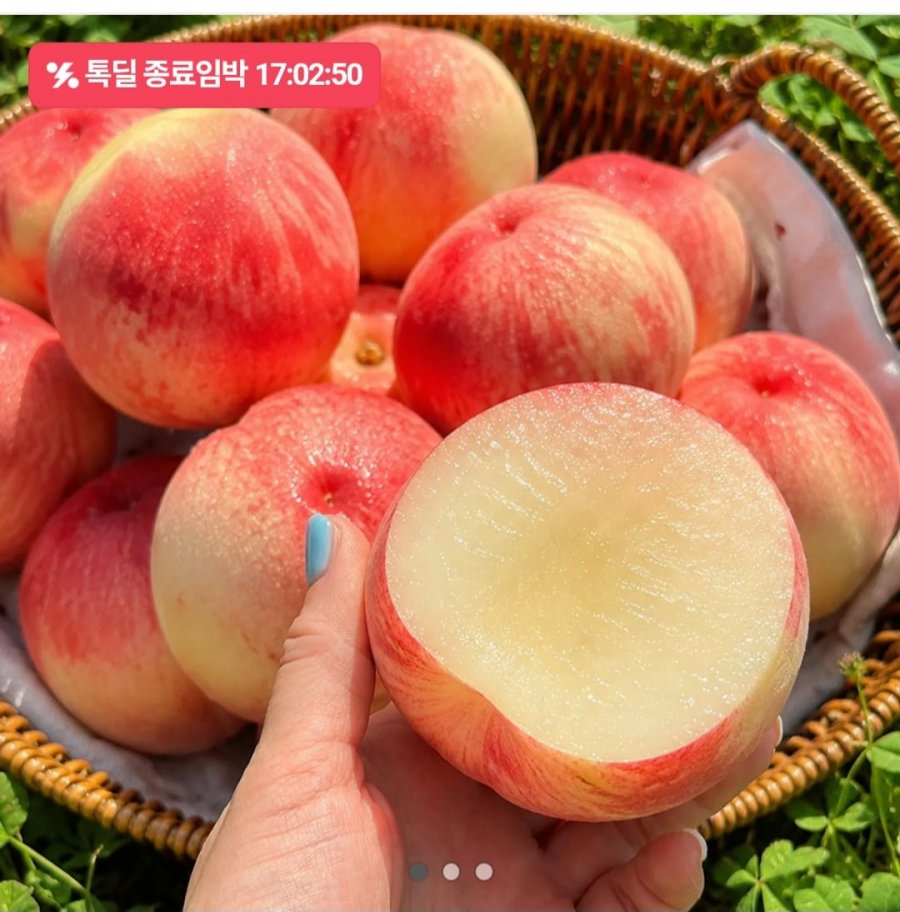 딱딱이 백도 복숭아 2kg (8,900원 / 무배)