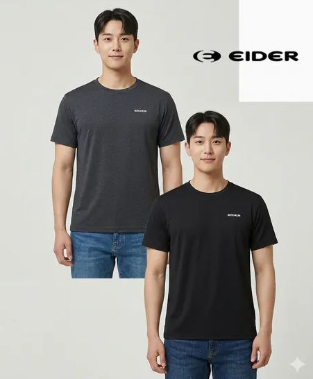 아이더 POP ON 2PACK 남성 반팔 라운드 티셔츠 DMM26292_INT