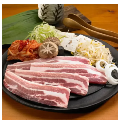삼겹살 냉동 2KG 수입산 구이용 슬라이스 / 통삼겹 (껍질없음)