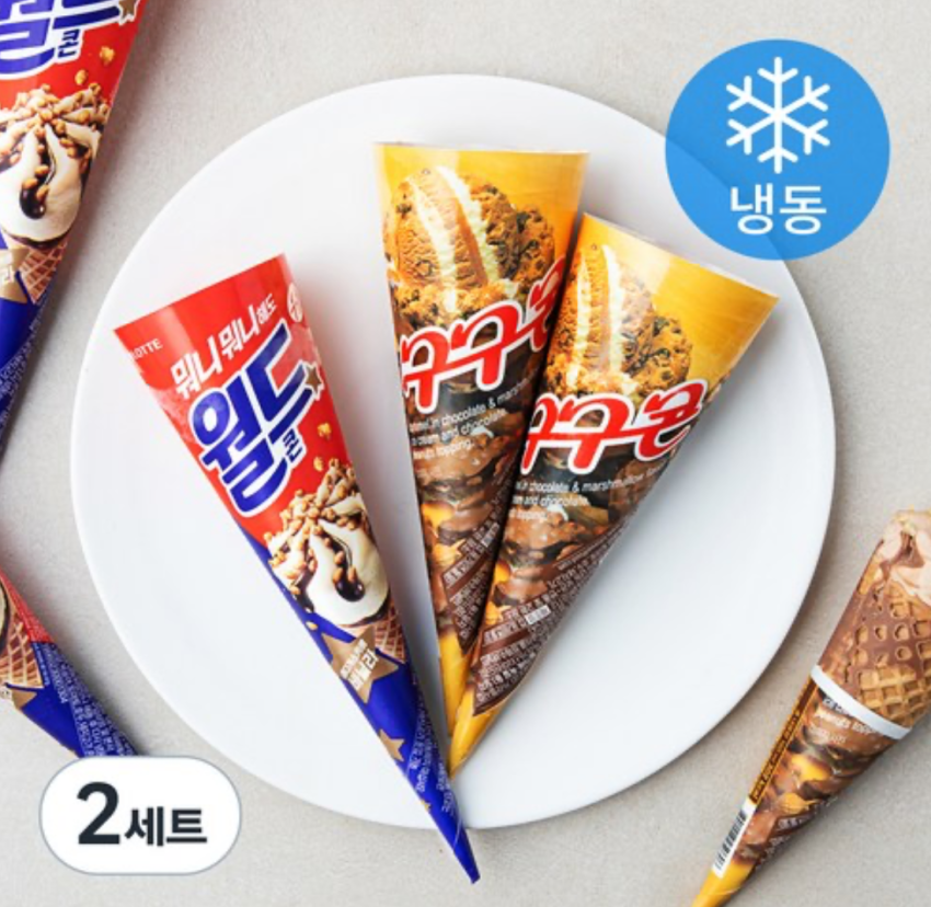 롯데웰푸드 월드콘 + 구구콘 세트 16개 15,050원