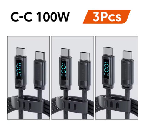 투키 Toocki 디스플레이 탑재 100W C 케이블 3개 외 240W/릴케이블 (코인 할인)