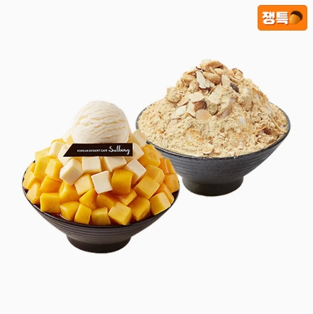 설빙 애플망고치즈설빙+인절미설빙 18,400원 (24.59%할인)