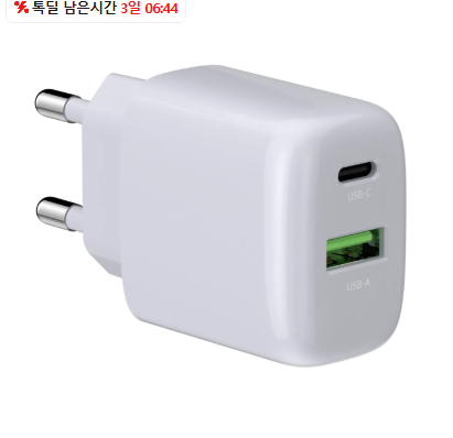 팬톤 25W PD C타입 USB-A 듀얼포트 고속 충전기