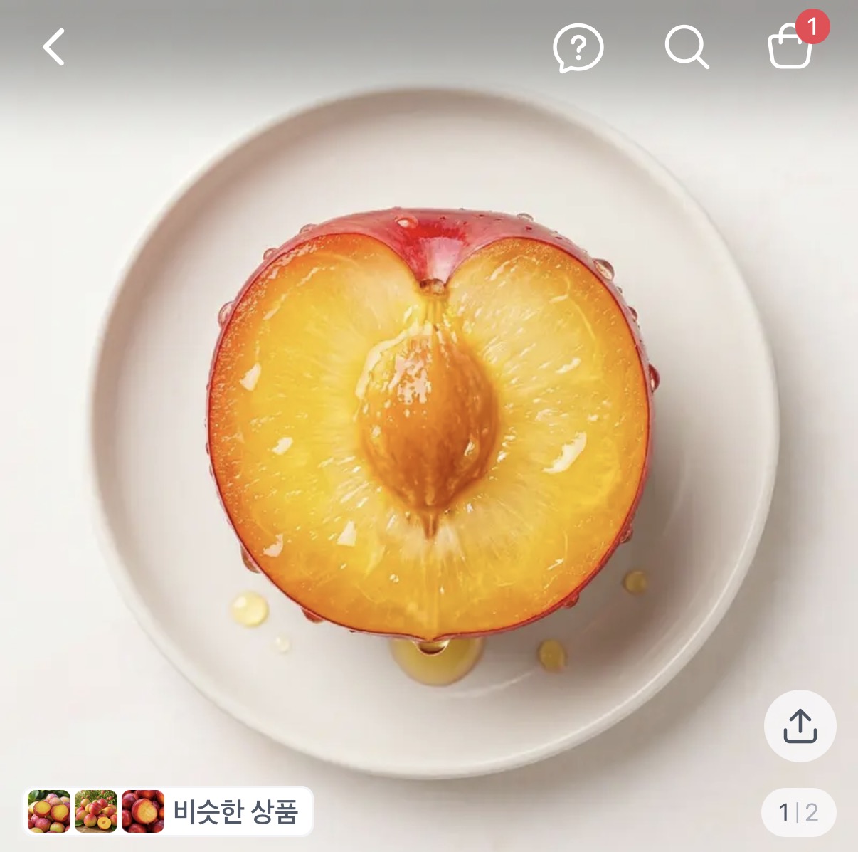 꿀과즙 자두 2kg 1개