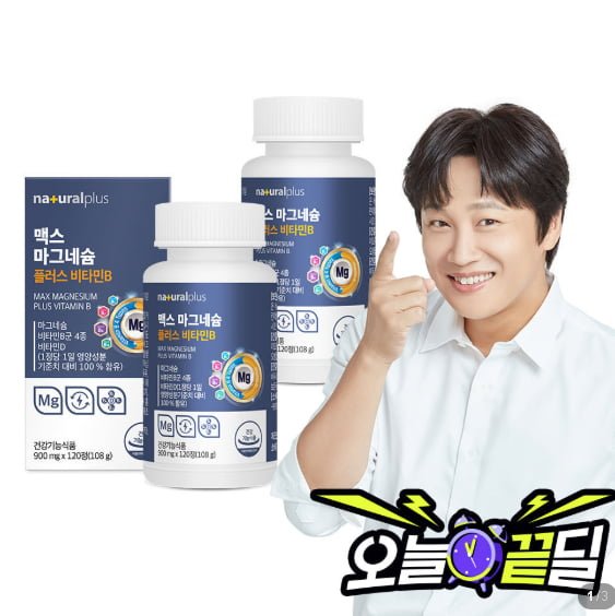 내츄럴플러스 맥스 마그네슘 플러스 비타민B 120정 2박스 (20,900/무료)