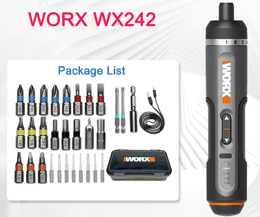 Worx 4V 전기 스크루 드라이버 세트 WX242 (코인할인)
