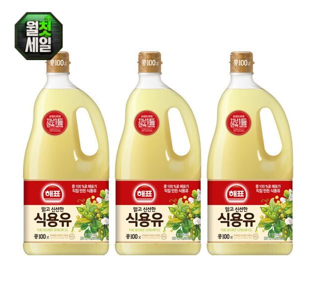 사조해표 식용유 1.8L x 3병 (카드 13,160원/무료)