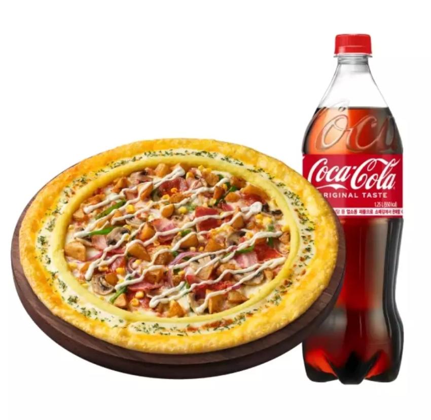 피자헛 베이컨포테이토 리치골드 L+콜라 1.25L 22,500원 등