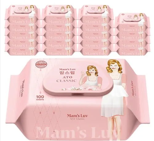 1인2개한정 맘스럽 아토클래식 물티슈, 40평량 100매입, 20팩 (7,990원/무료배송)