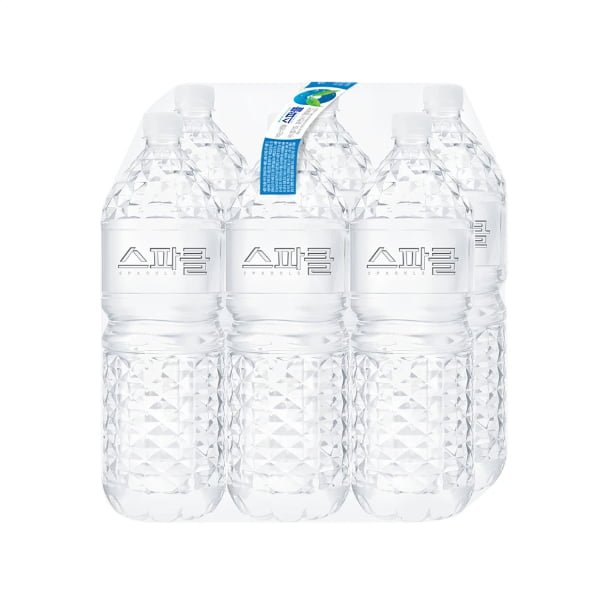 스파클생수(무라벨) 2L*6병*4박스 (7,200원/ 무료배송/ 빈병회수시 2L 1병증정)