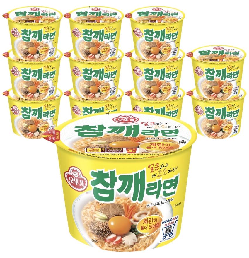 오뚜기 참깨라면 용기 12개 9,000원