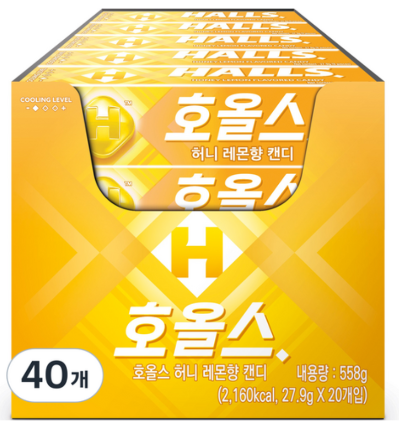 호올스 허니레몬향 캔디, 27.9g, 40개 9,900원