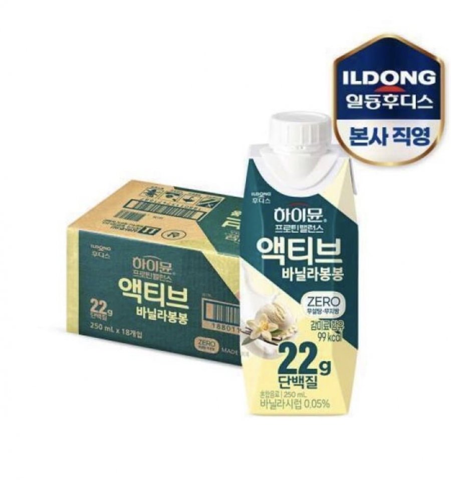 하이뮨 프로틴 밸런스 액티브 바닐라봉봉 ZERO 18입 (18,620원/무료)