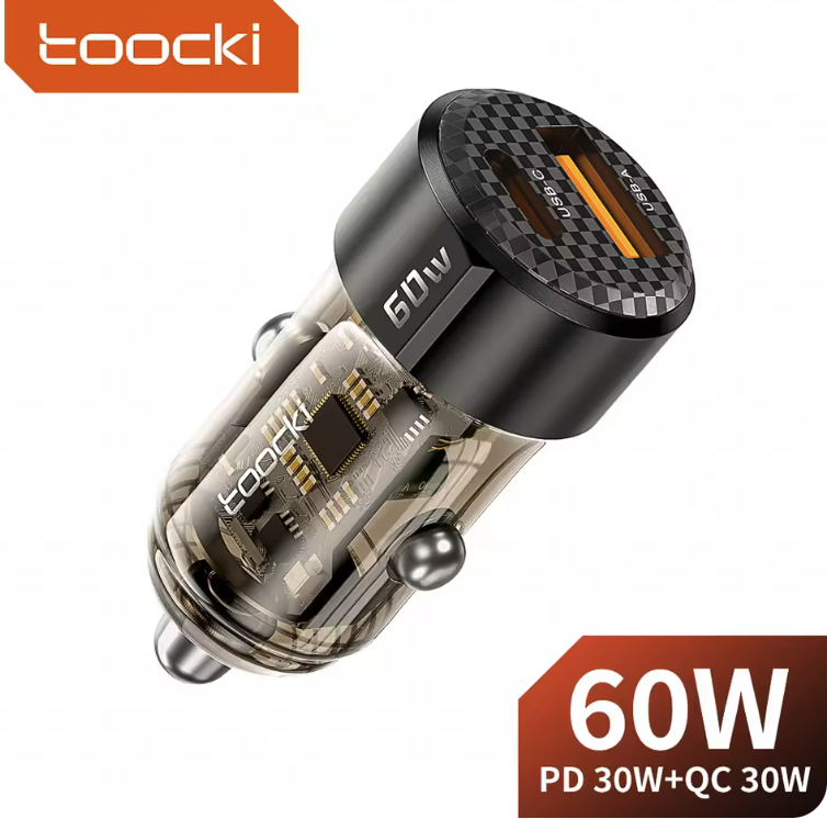 Toocki 60w 차량용 충전기 $1.42 (코인 -$1.74)