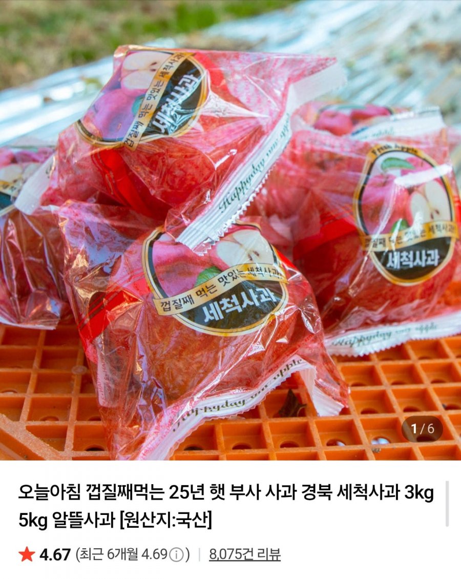 햇 부사 알뜰사과 5kg (13,000원/무료배송)