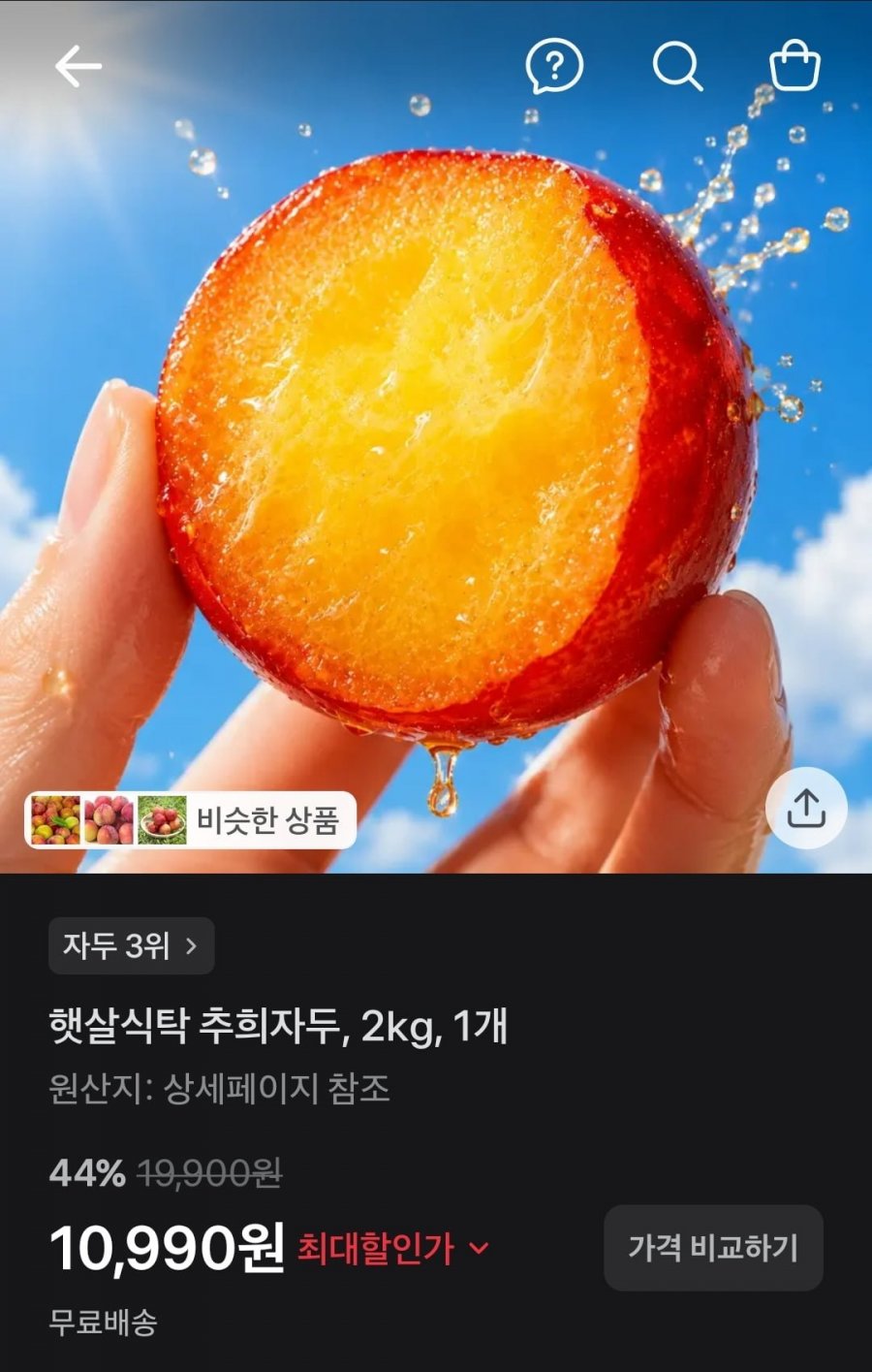 추희자두 2kg (10,990원/무료)