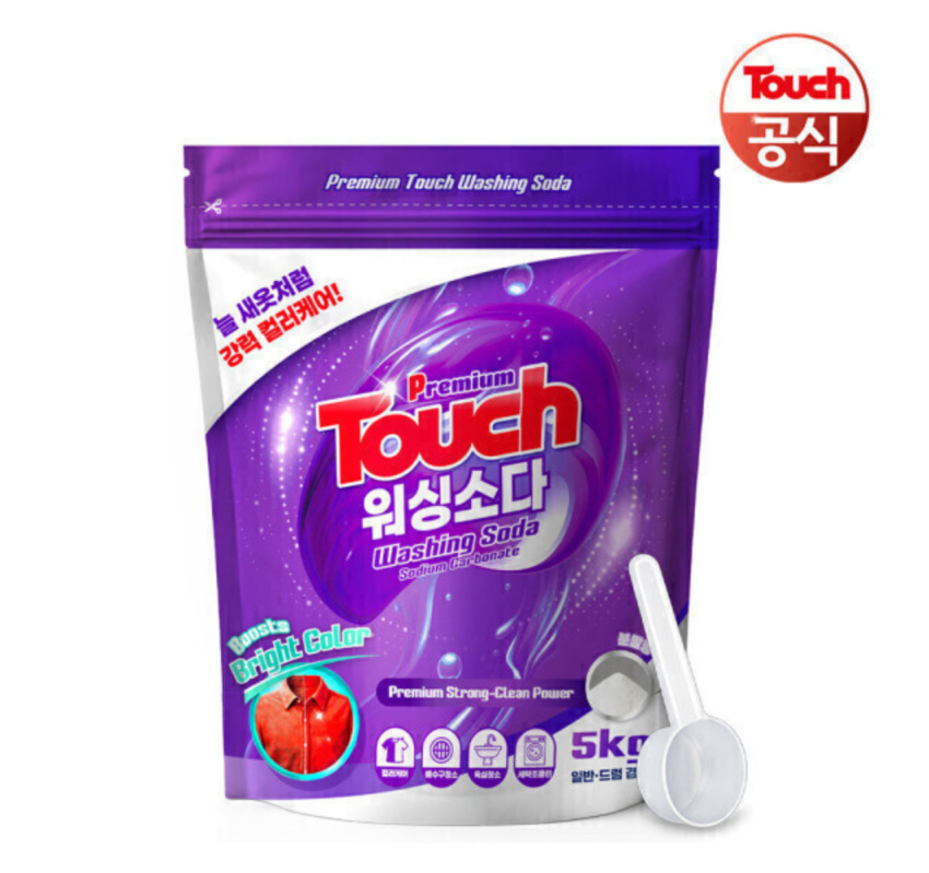 빨래냄새 쉰내 제거 터치 프리미엄 미국산 탄산 워싱소다 5kg+스푼1개 6,780원