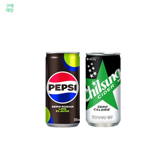 펩시제로 210ml 30캔+사이다제로 210ml 30캔 17,600원