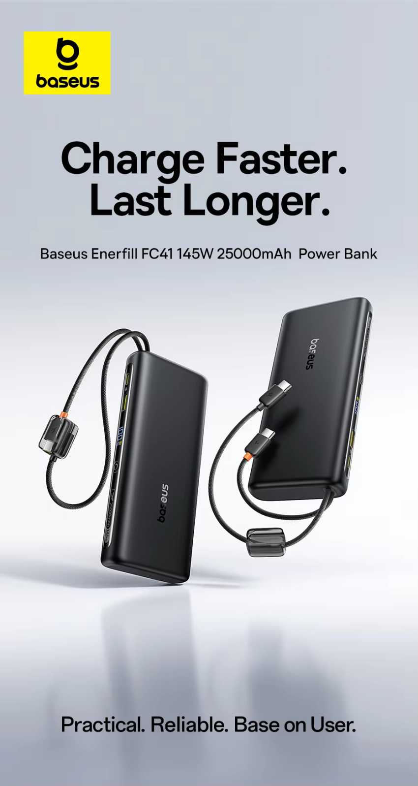 베이스어스 25000mAh 145W 보조배터리 $30.02