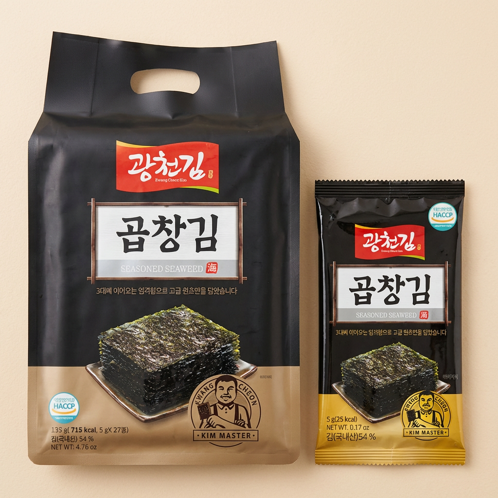 단하루특가 광천김 곱창김 도시락김5gX27 (10,900원/무료배송)