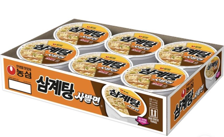 농심 삼계탕 사발면 85g, 6개 8980원 재입고 쿠팡