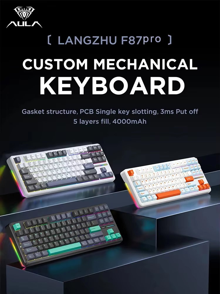AULA F87 Pro 독거미 유무선 기계식 키보드 ($26 코인)