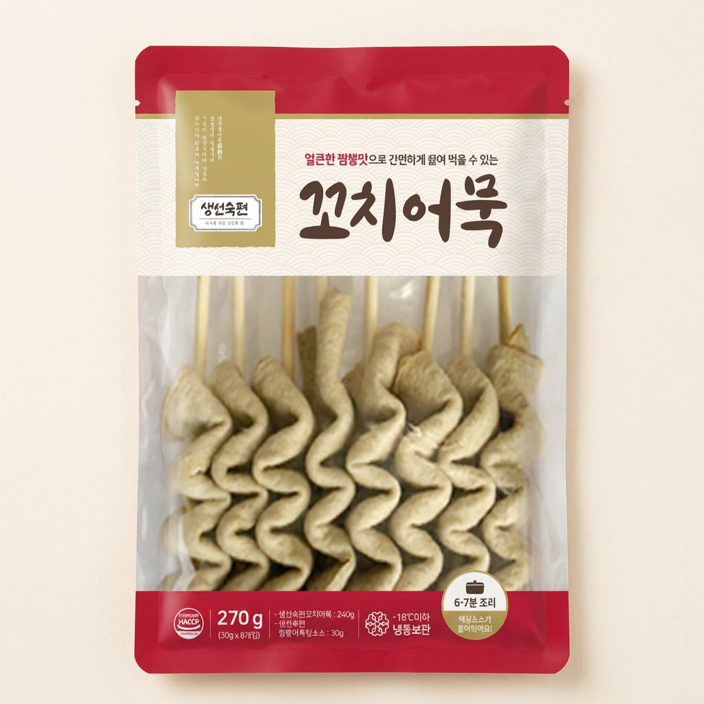 역대급특가 생선숙편 꼬치어묵240gX4개+짬뽕 어묵탕 소스50gX4개 (7,760원/무료배송)