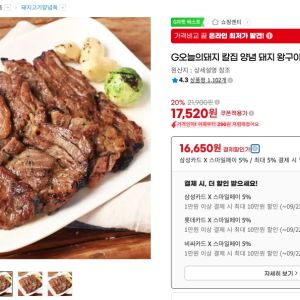 칼집 양념 돼지 왕구이 600g 4팩 (16,650원 / 무료) - 특가