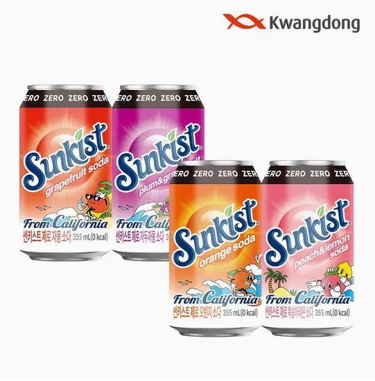 썬키스트 제로소다 355ml 48캔 (21,110원/무료배송)