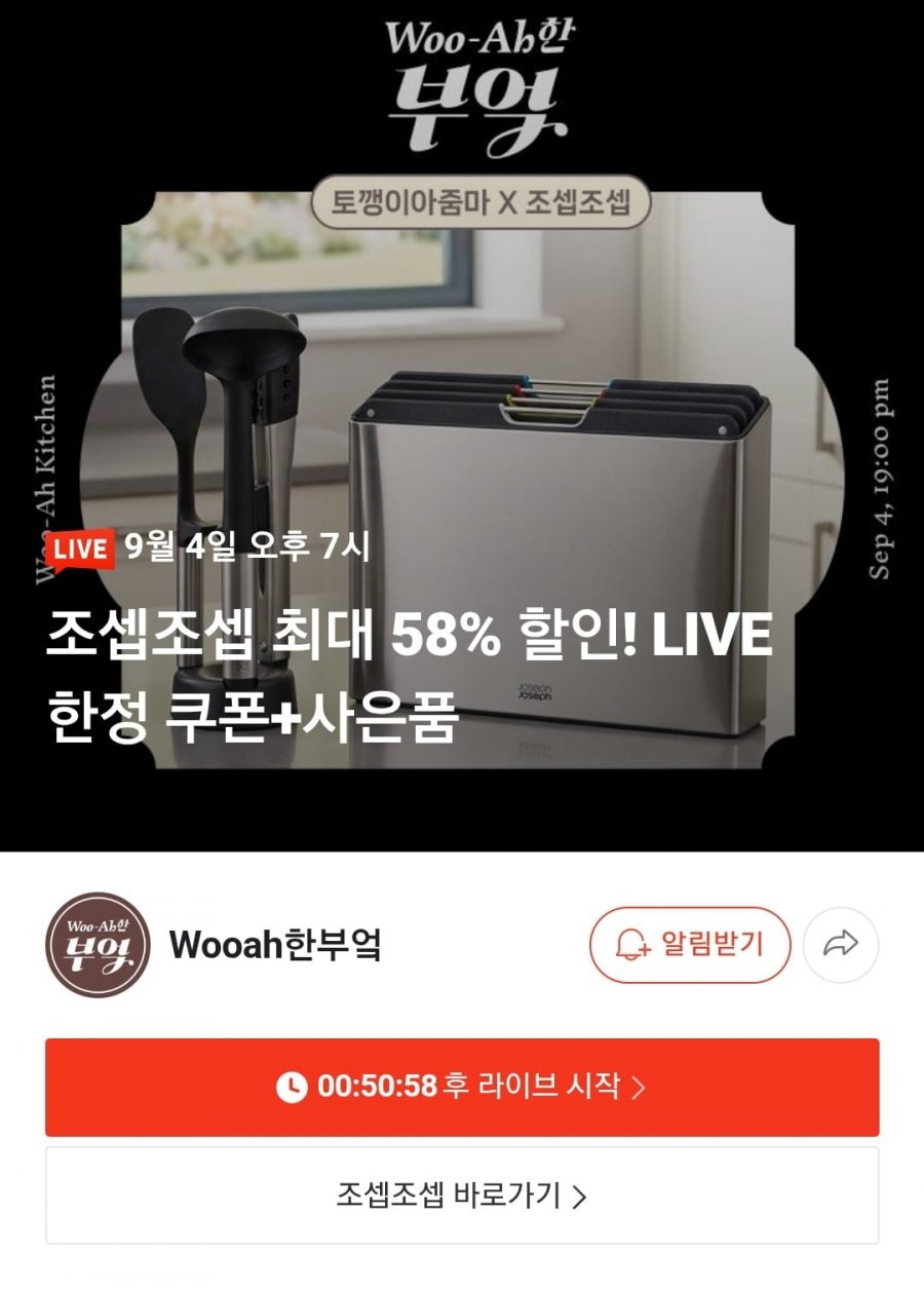 조셉조셉 도마, 식기건조대, 조리도구 등 (가격다양/상품별 상이)