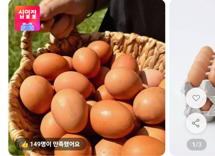 생란 난각번호 1번 40구 (14,960원/무료)