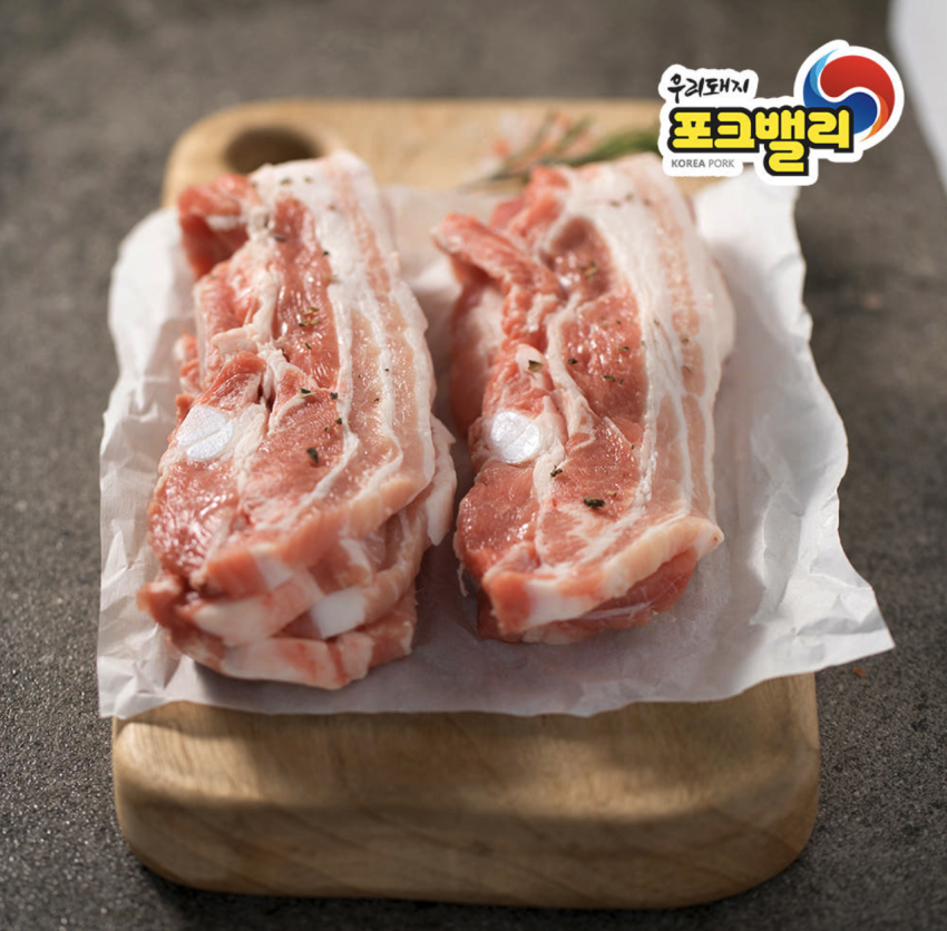 포크밸리 한돈 삼겹살 1kg 17,900원 (국내산/냉장)