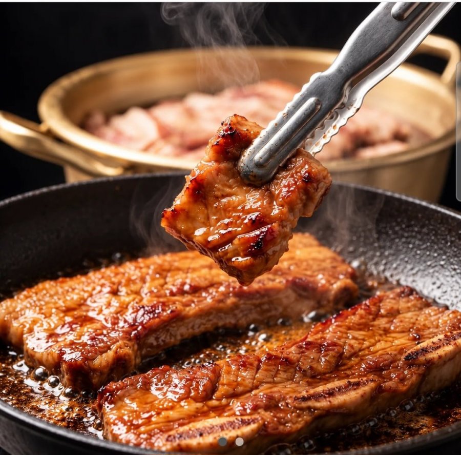 뼈 없는 흑돼지 삼겹갈비 600g (11,900원 / 무배)