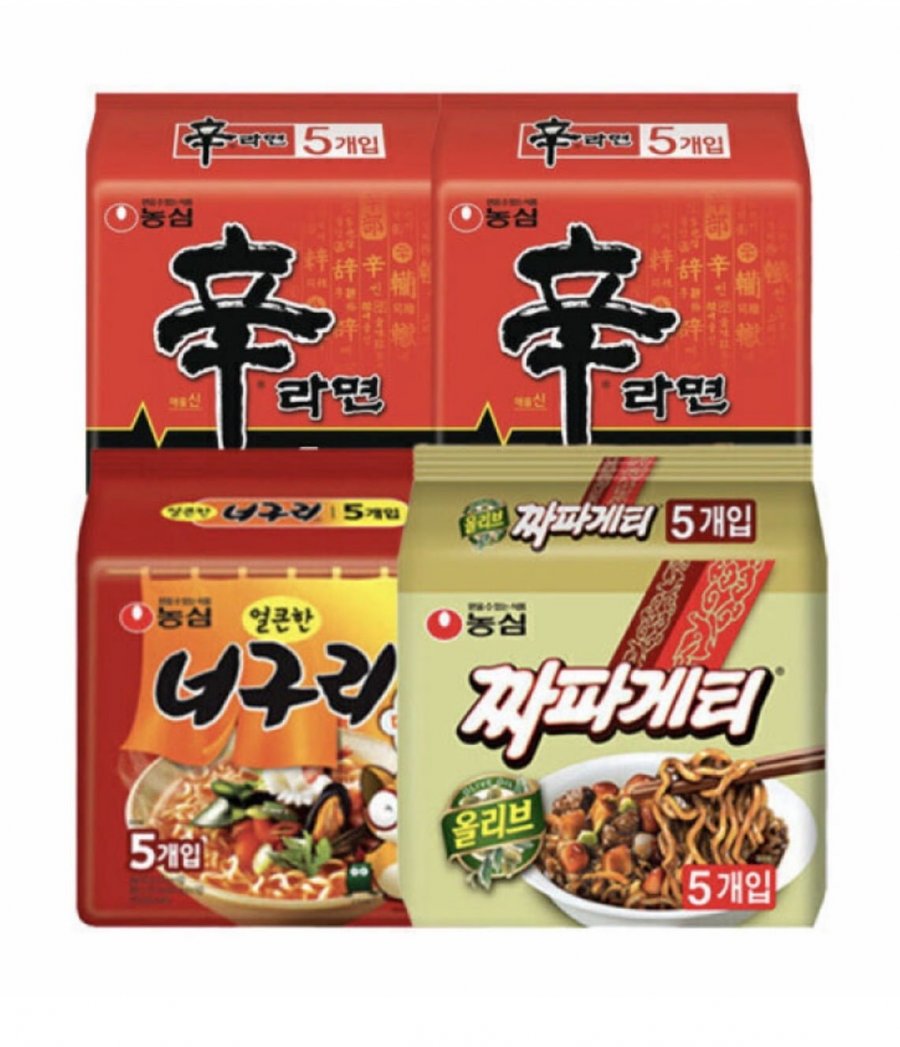 신라면10+너구리5+짜파게티5, 신신너짜 (14,250원/무료)