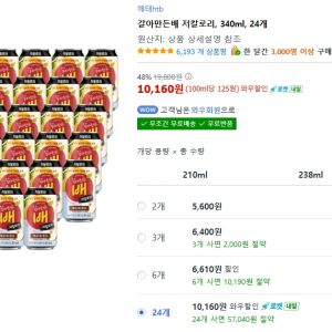 갈아만든배 저칼로리, 340ml, 24개 (10,160원 / 무료) - 특가