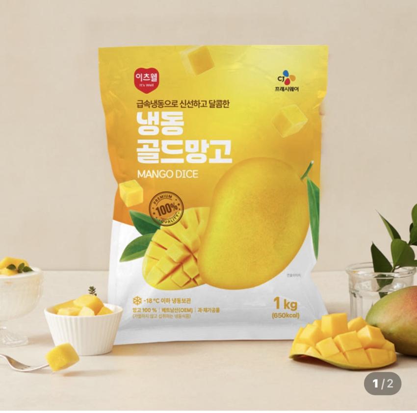 CJ 이츠웰 냉동 골드망고 2kg 8,000원