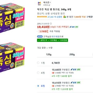 목우촌 뚝심 햄 통조림, 340g, 8개 (19,410원 / 무료) - 특가