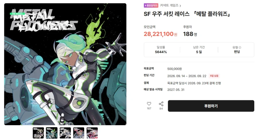 SF 서킷 레이스 메탈 플라워즈 보드게임 텀블벅 펀딩