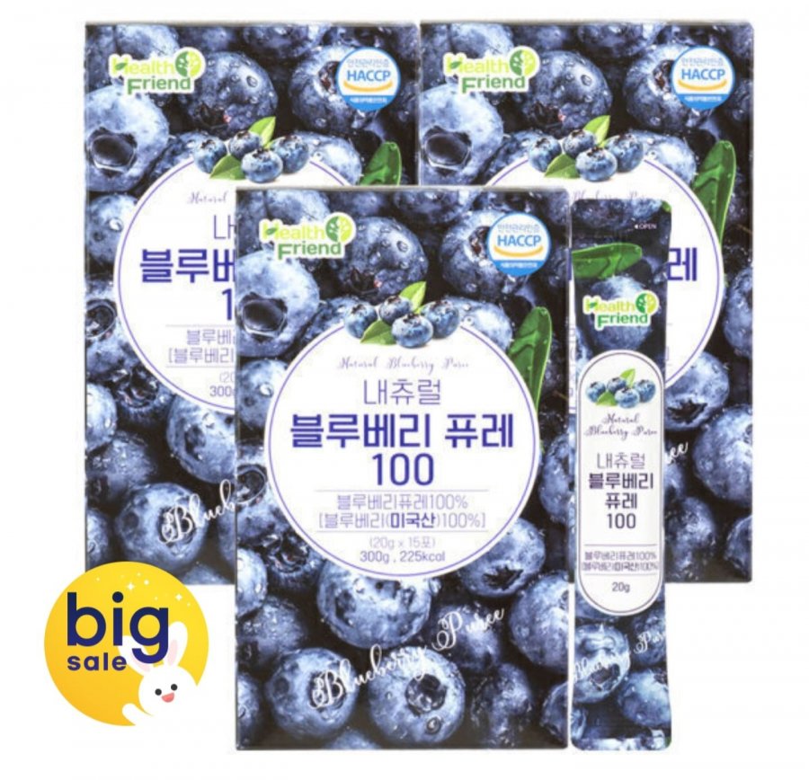 내츄럴 블루베리퓨레 100 15포 x 3개 (16,900원/무료)