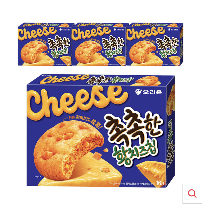 오리온 촉촉한 황치즈칩 16입, 4개 18,910원